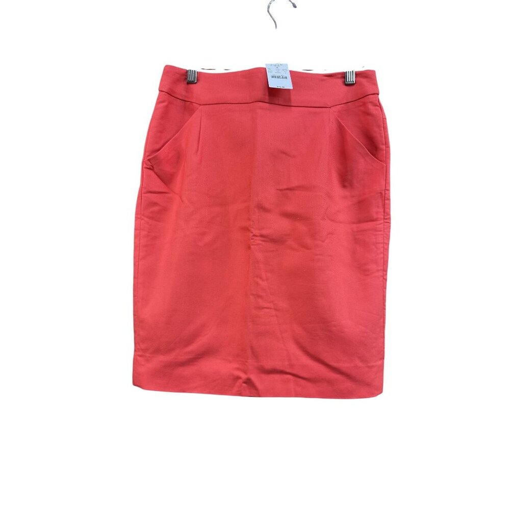 J.Crew Coral Pencil Skirt Size 4 New With Tags